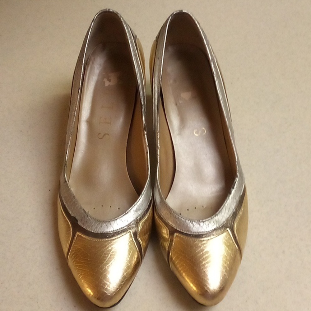 Metallic Gold/Silver 2" Heels by Selby - Picture 2 of 7